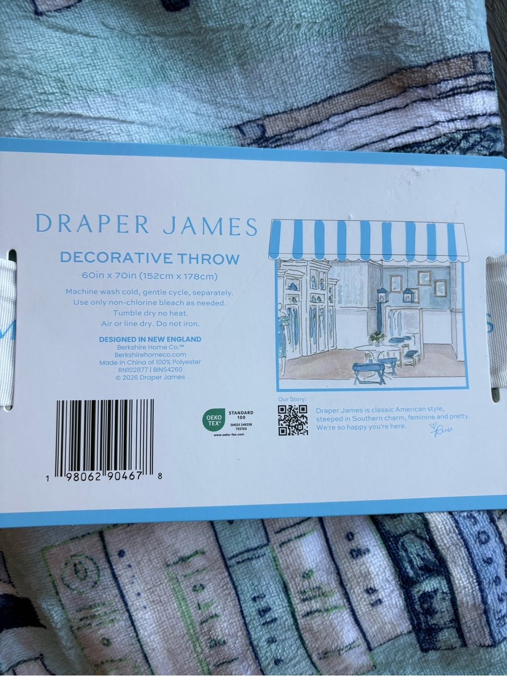 NWT Draper James Book Throw Blanket - Picture 5 of 6